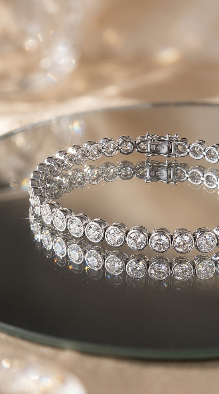 The Infinity Diamond Tennis Bracelet handcrafted diamond jewellery