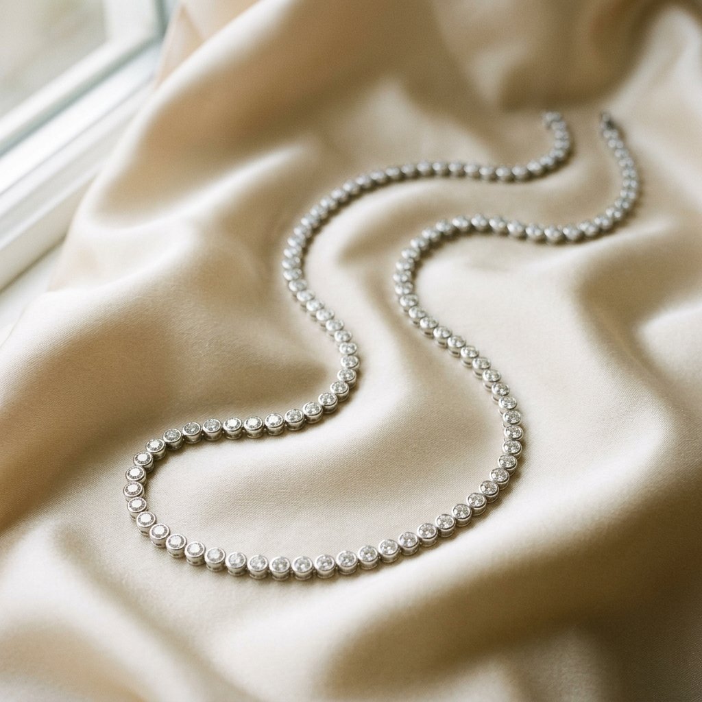 The Mirage Diamond Station Necklace handcrafted diamond jewellery