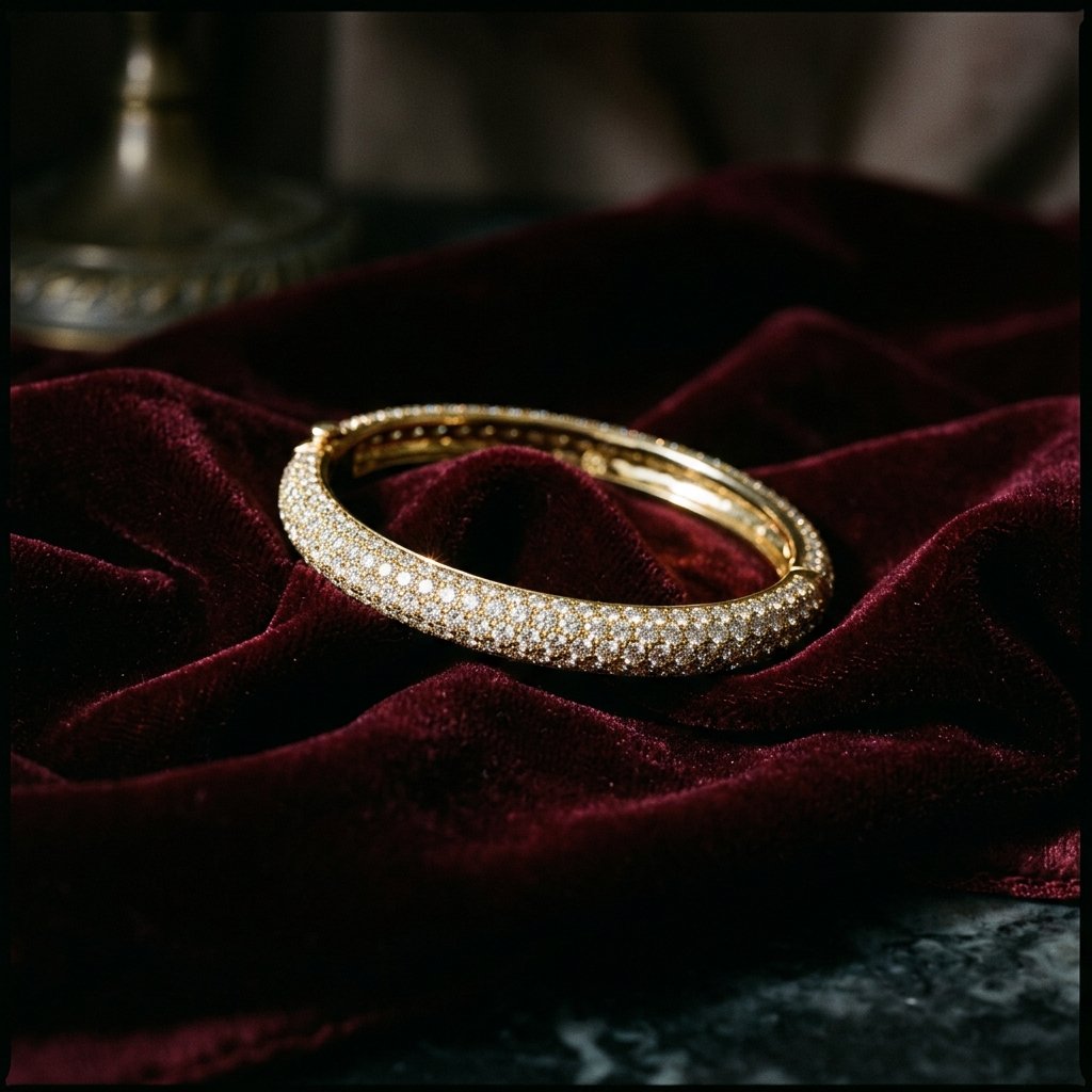 The Velours Pavé Diamond Bangle handcrafted diamond jewellery
